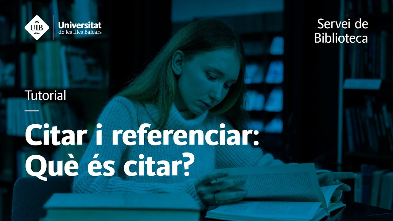 Citar i referenciar: Què és citar?