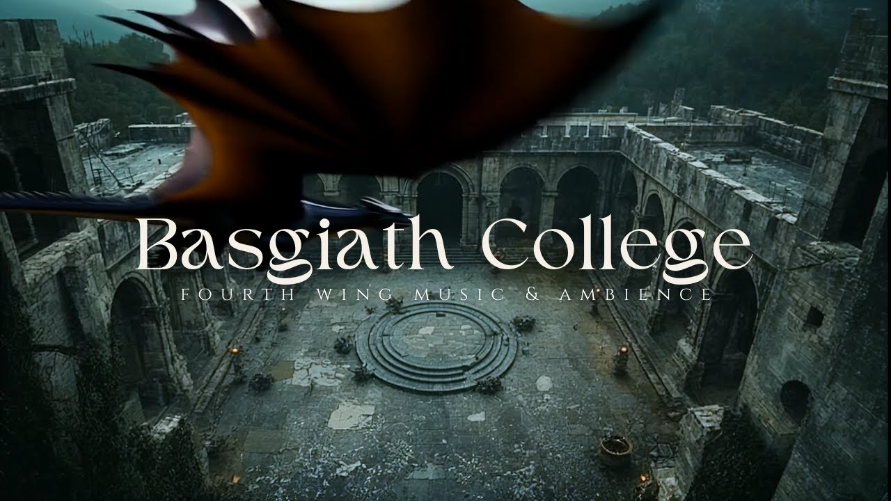 Basgiath College Fourth Wing Ambience | Studying while thunder rolls beyond the stone walls 📚⚡