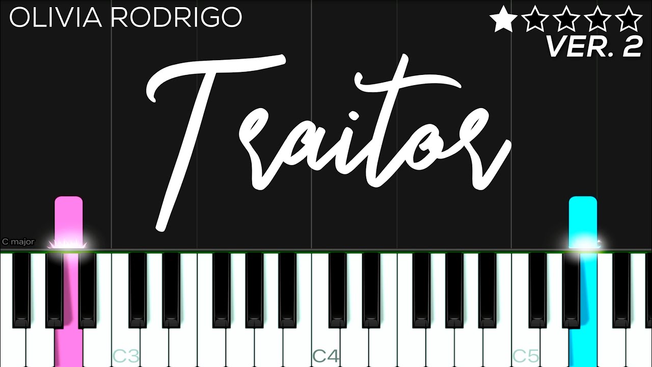 Olivia Rodrigo - Traitor | EASY Piano Tutorial