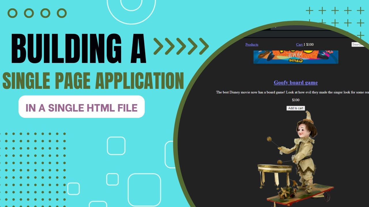Building a SPA in a single HTML file in Vanilla JavaScript - Full Video