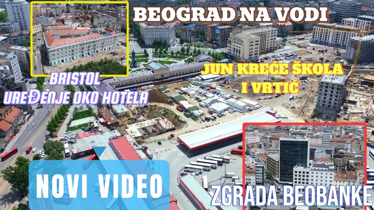 Beograd na vodi-Bristol,Beobanka,Trafo stanica,10 novih zgrada,Apolo centar,Pošta,Bas i Skola