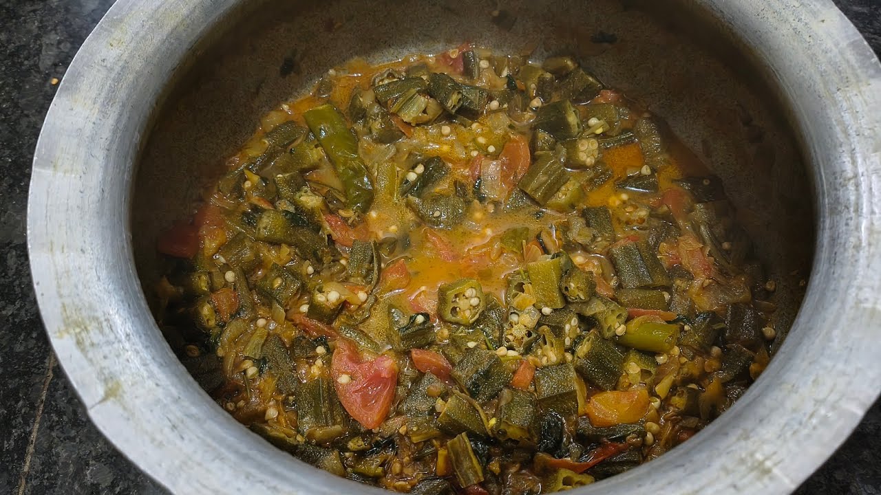 బెండకాయ టమాట పులుసు😋 #telugulive #cookinglive #couplelive #indianlive