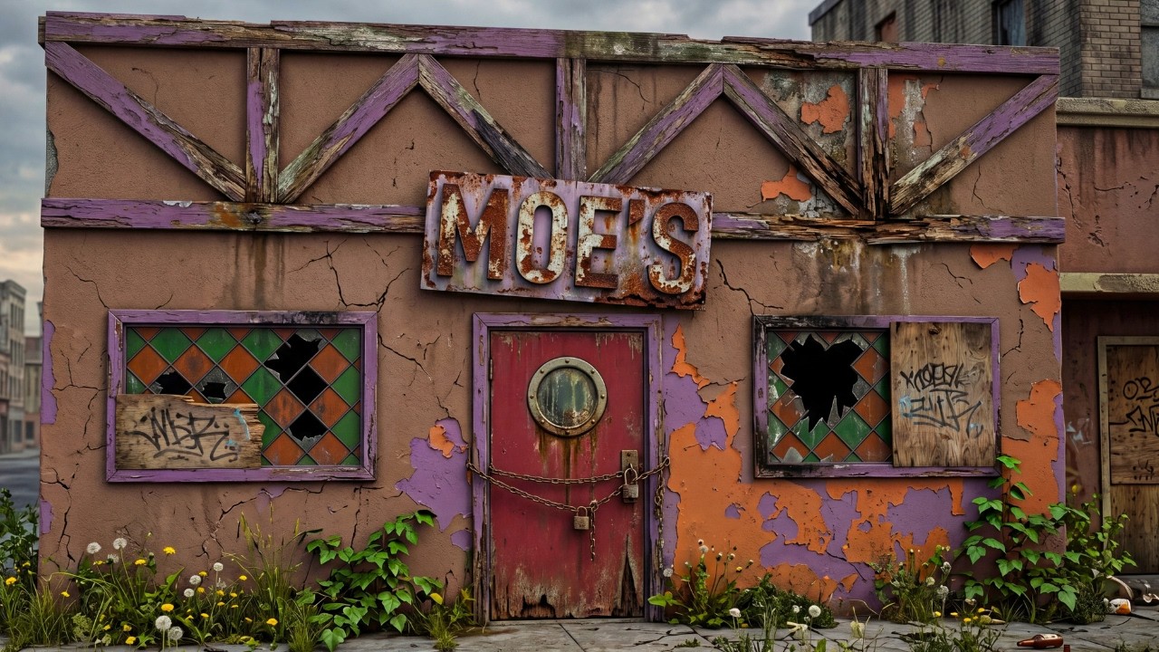 Abandoned Moe&rsquo;s Tavern Transformed Into a Luxury Bar | Interior Design Concept