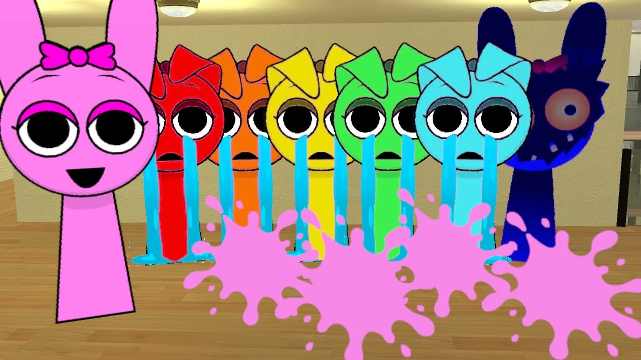 SPRUNKI PINKI FAMILY Have the WRONG COLORS! I Must Paint Them Pink Again!