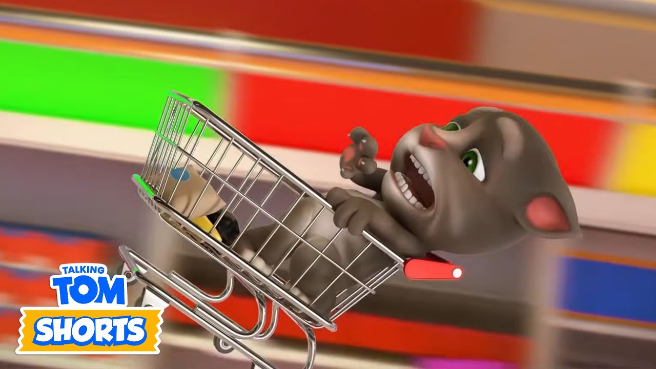 Gara con i carrelli della spesa! | Talking Tom | Cartoni animati per bambini
