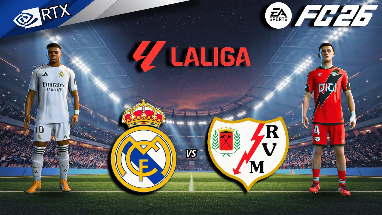 FC 26 - Real Madrid vs Rayo Vallecano Ft. Mbappe, Vini Jr | La liga 25/26 Full Match | PC™ [4K60]