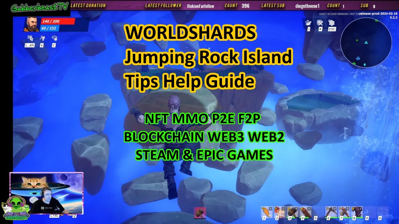 WorldShards Jumping Rock Island Help Guide Tips MMO P2E Steam and Epic Games WEB3 NFT BLOCKCHAIN