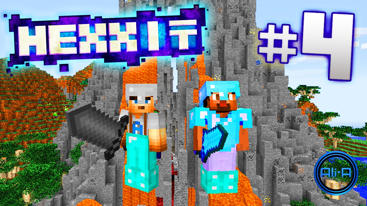 Minecraft Mods - Hexxit Ep 4 - "VOLCANO BATTLE!" - w/ Ali-A & Vikk
