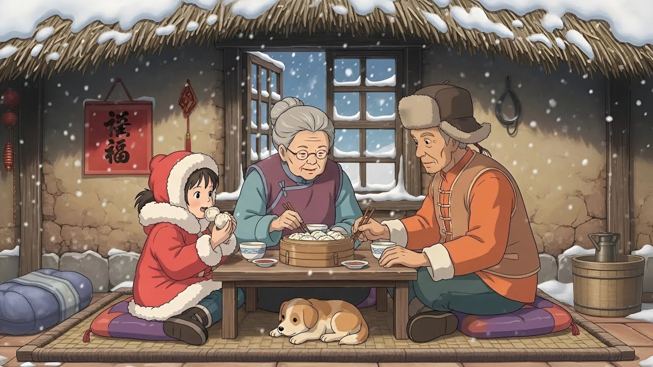 Two Cozy Weekend Days with Grandma and Grandpa | Warm Family Memories Ghibli Style Winter Relaxing