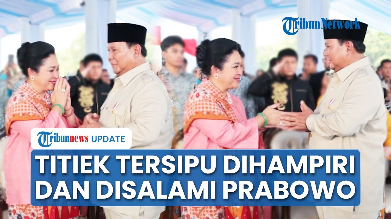 Momen Titiek Soeharto Senyum 'Salting' Dihampiri & Disalami Prabowo Subianto saat HUT ke-80 TNI