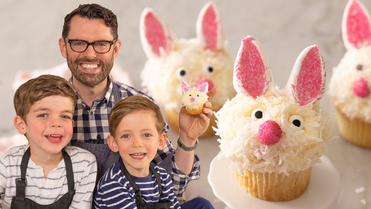Easter Bunny Cupcakes with Lachlan and George | So Cute! 🐰