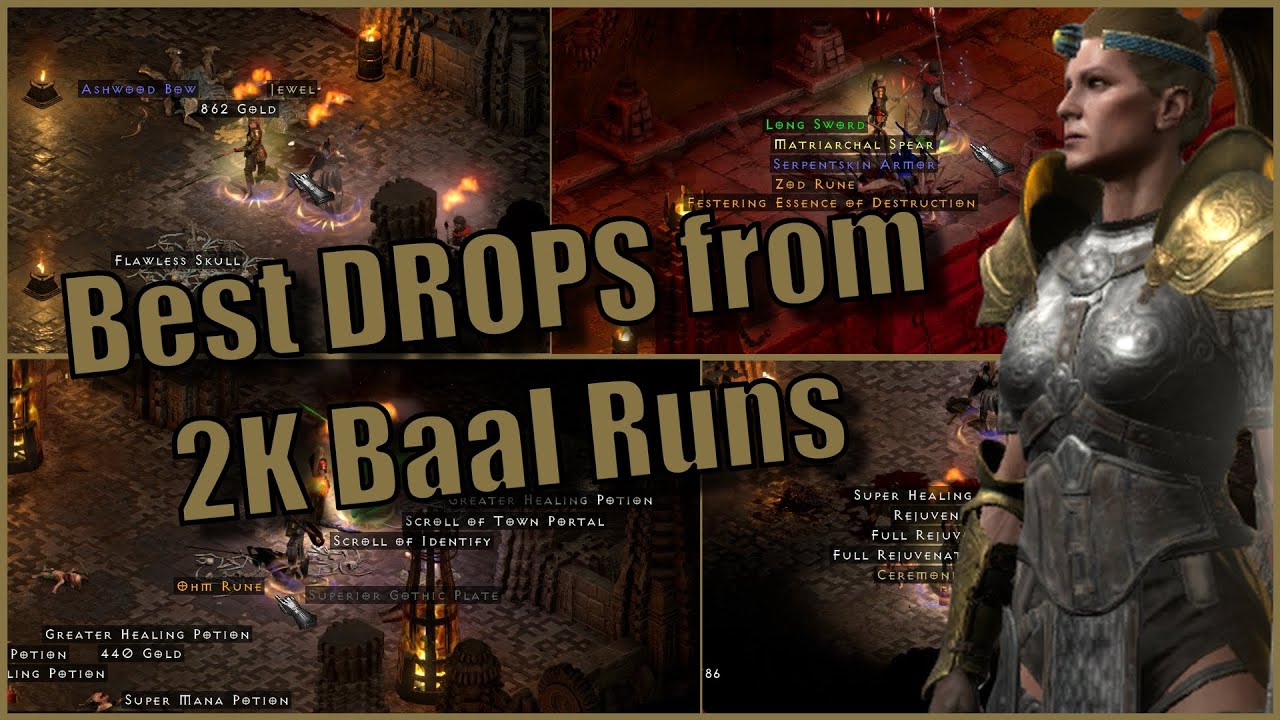 Best DROPS from 2000 Hardcore Baal Runs (Diablo 2 Resurrected/SinglePlayer)