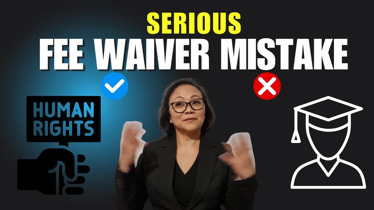 Fee waiver mistake story - Big Mistake if you are a student