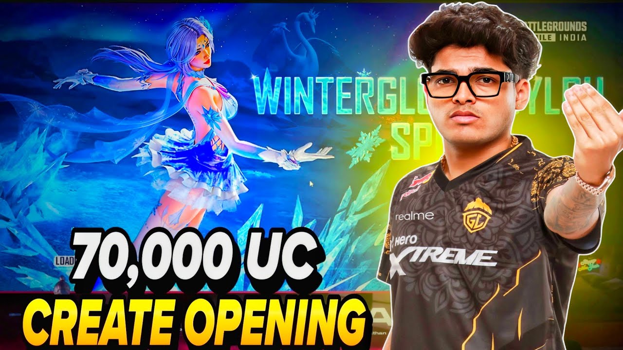 CREATE OPENING BGMI😍| winterglow sylph | ULTIMATE SET | JONATHAN GAMING crate opening | 70k UC