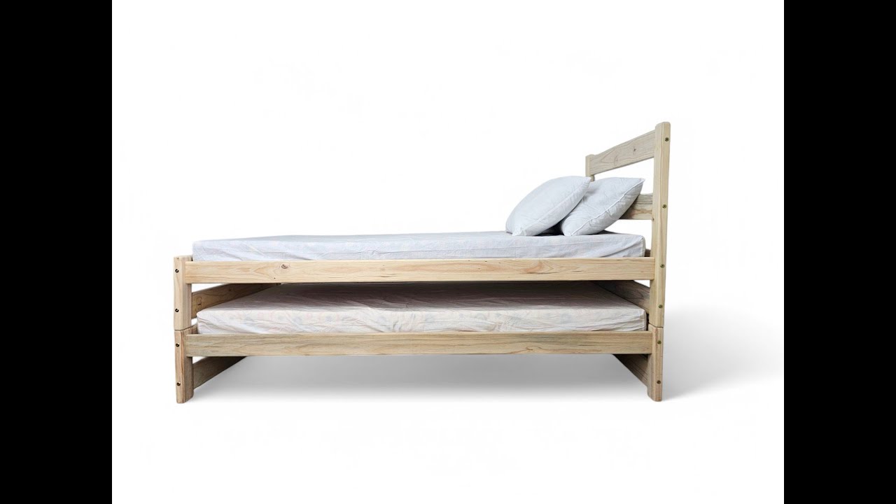 Solid Pine Stack Bed with/without headboard assembly instruction video