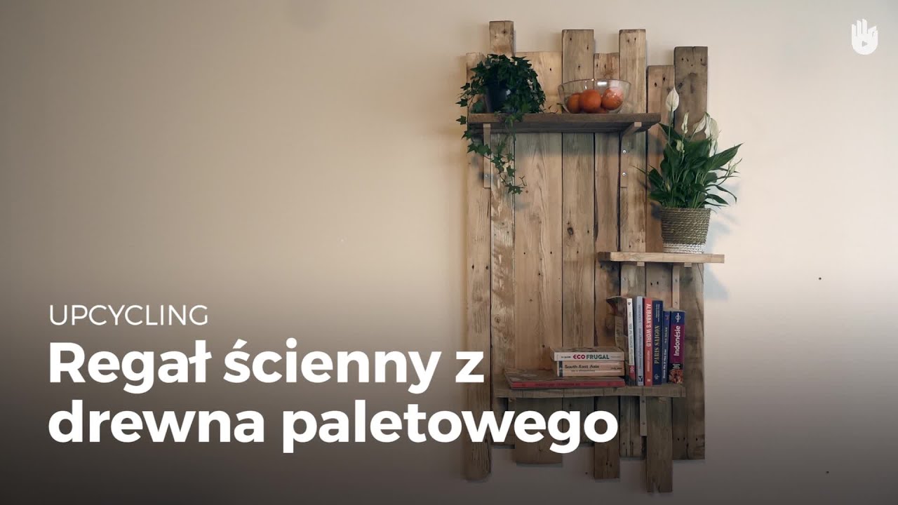 Regał ścienny z drewna paletowego | Recykling palet