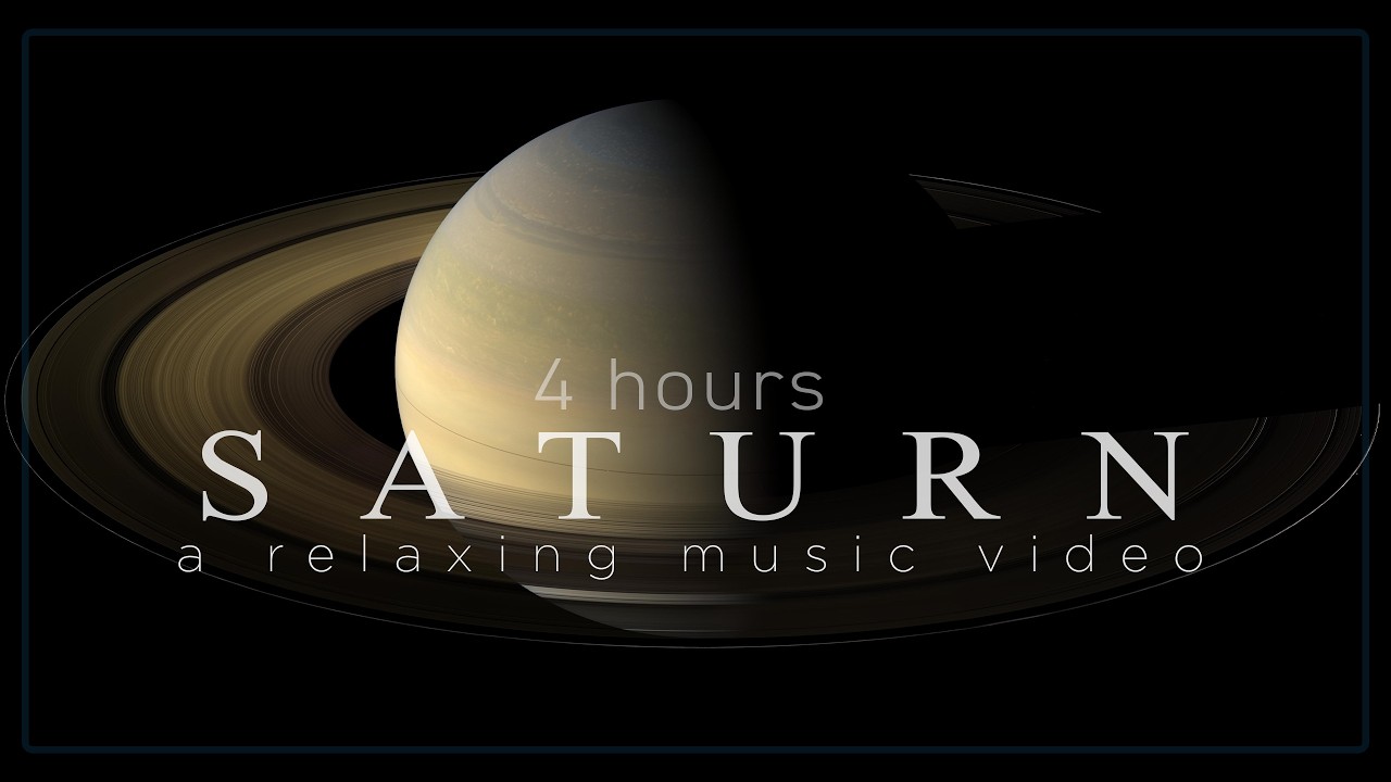 4 Hours of Calm Ambient Music with Real Images of Saturn