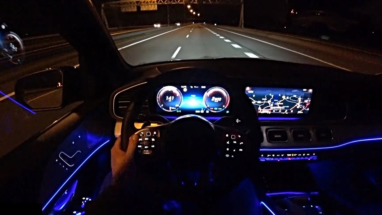 2020 Mercedes GLE - REVIEW GLE 450 AMG POV TEST DRIVE at Night