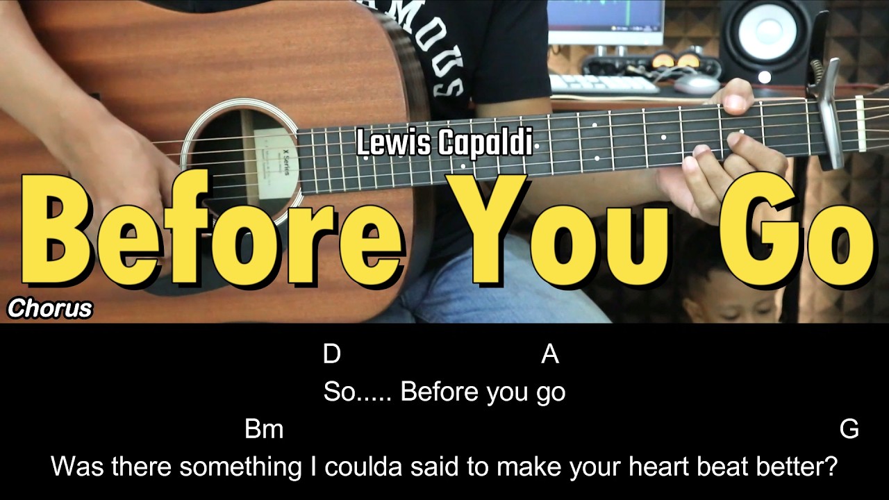 Before You Go - Lewis Capaldi | EASY Guitar Tutorial with Chords / Lyrics