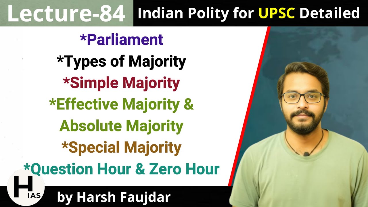 L84: Question Hour & Zero Hour | Simple, Effective & Special Majority | Indian Polity for UPSC