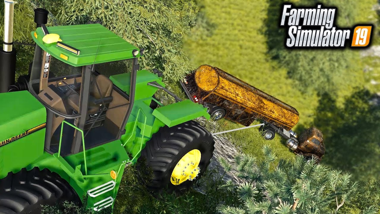 CHEVY TANKER RESCUE MISSION! WINCHING UP A 1950's CHEVY TANKER FROM A CLIFF | FARMING SIMULATOR 2019