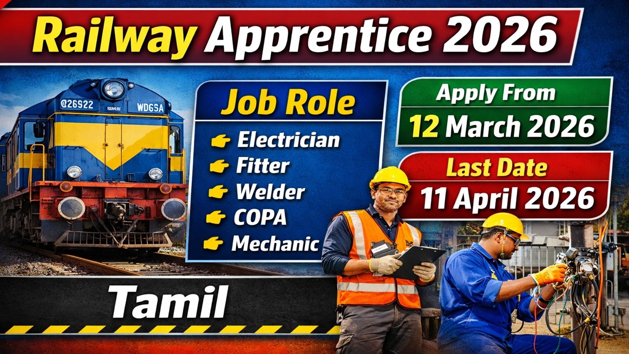 Railway RRC SCR Apprentice notification 2026 in Tamil