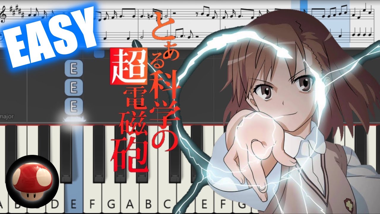 To aru kagaku no railgun OP1 - only my railgun - EASY Piano Tutorial / 【ピアノ簡単楽譜】とある科学の超電磁砲OP by TAM