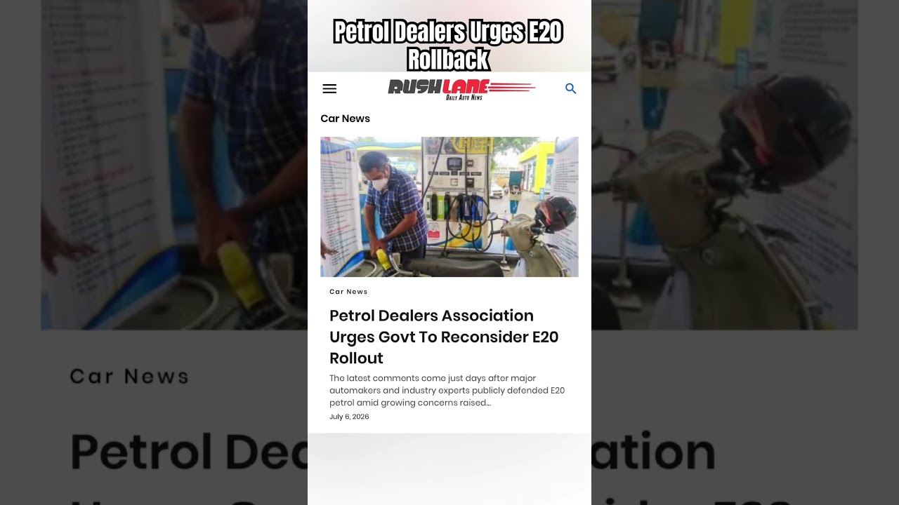 Petrol dealers urges E20 rollback