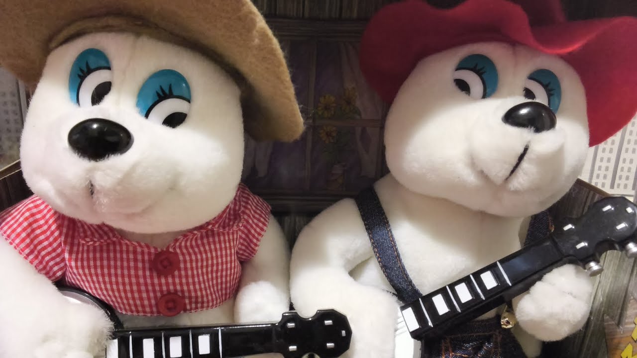 Gemmy 2003 dueling banjo bears (buck and red) 