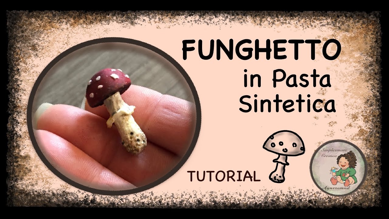 Fungo in Argilla Polimerica. Come fare un fungo in pasta sintetica. Funghetto in miniatura.