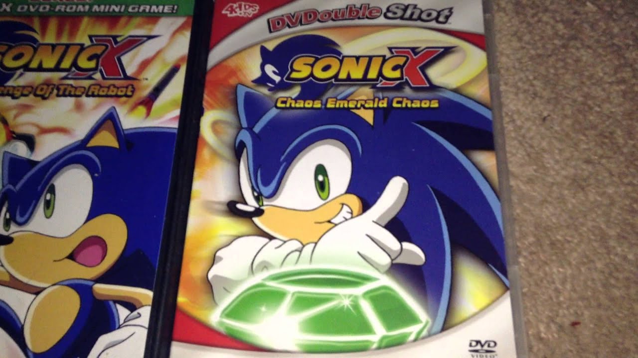 Collection Of Sonic The Hedgehog Related VHS And DVD's