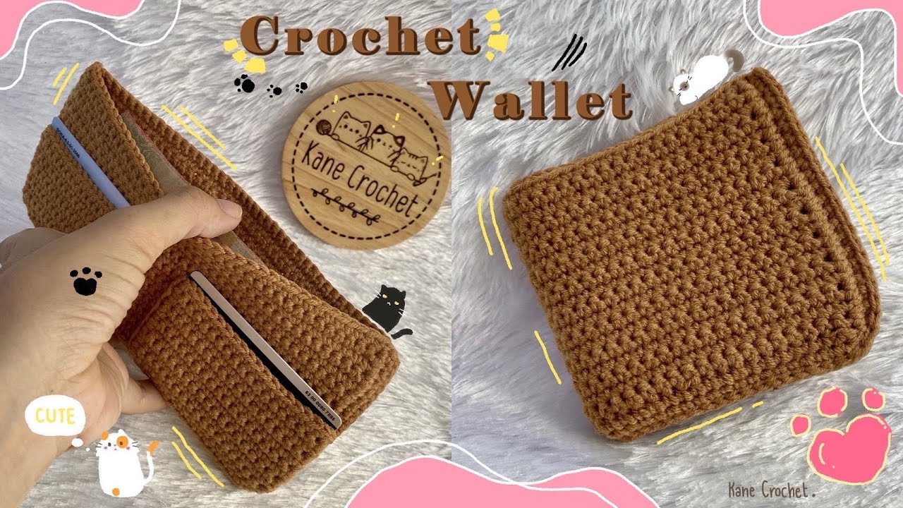 👛 Простой урок по вязанию крючком кошелька 👛 Вязаный крючком тройной кошелек