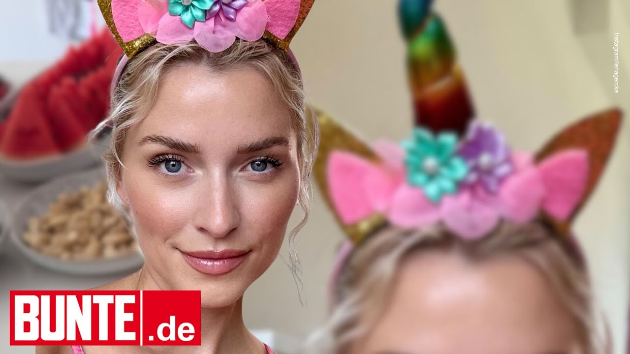 Lena Gercke - Zum Geburtstag ihrer Tochter wird sie zur Einhornprinzessin