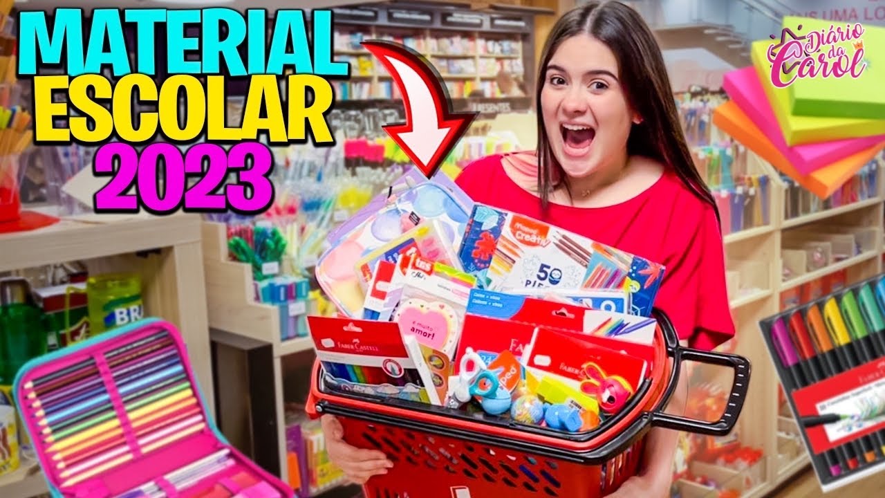 COMPRANDO MEU MATERIAL ESCOLAR 2023 * MUITOS LAN&Ccedil;AMENTOS!!!