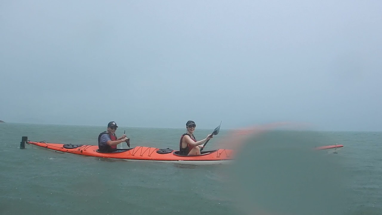 Kayaking in the rain in Paraty!