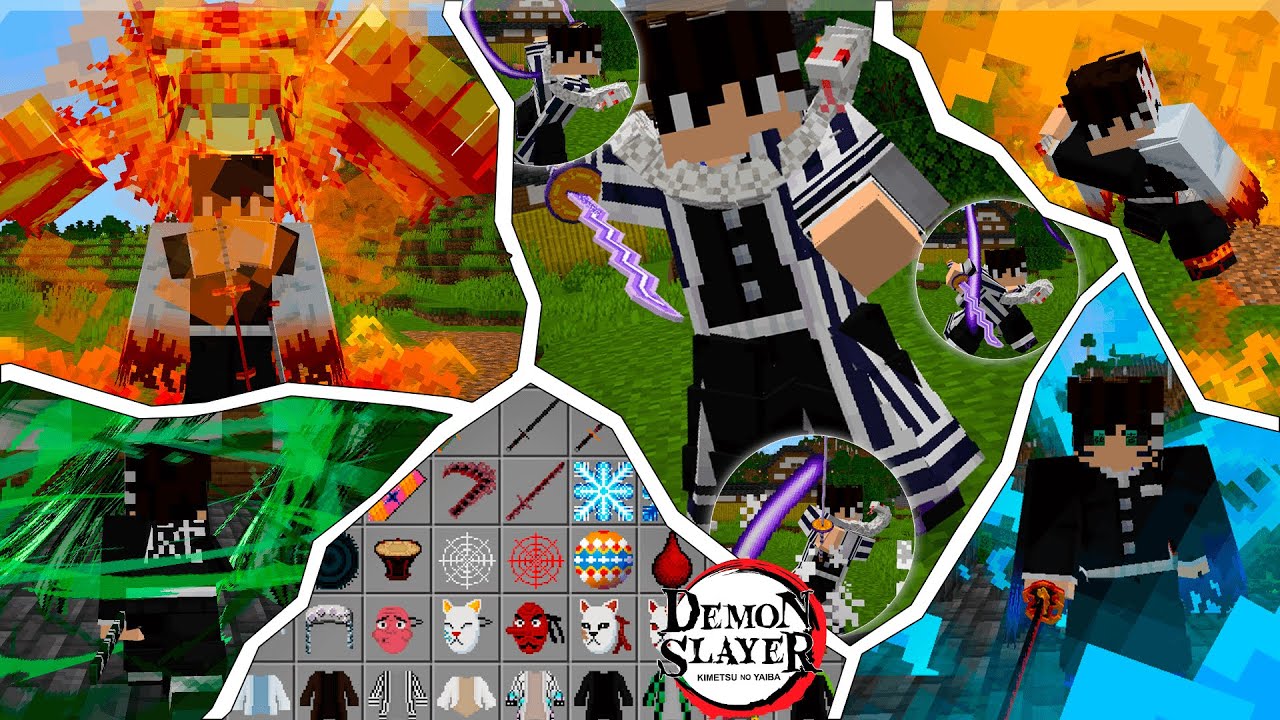 ATUALIZOU! A MELHOR ADDON de DEMON SLAYER do MUNDO PARA O MINECARFT PE 1.21.132