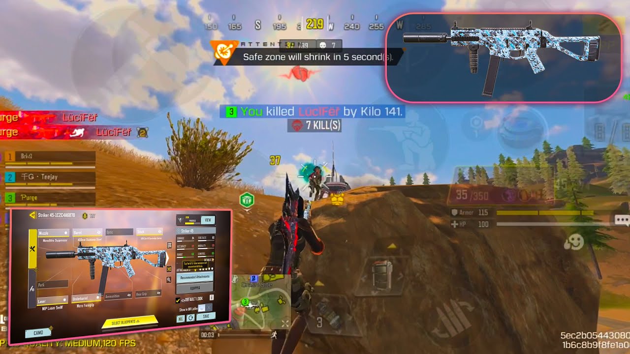 FINALLY FOUND THE BEST POSSIBLE STRIKER - 45 LOADOUT!🔥 | COD Mobile !