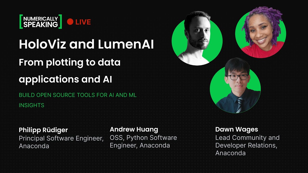 HoloViz and LumenAI From plotting to data applications and AI : Numerically Speaking