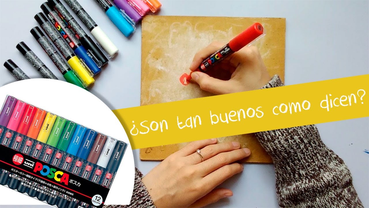 PONGO A PRUEBA los  MARCADORES POSCA, sobre TODOS los materiales / Mada&iacute; Mamaco