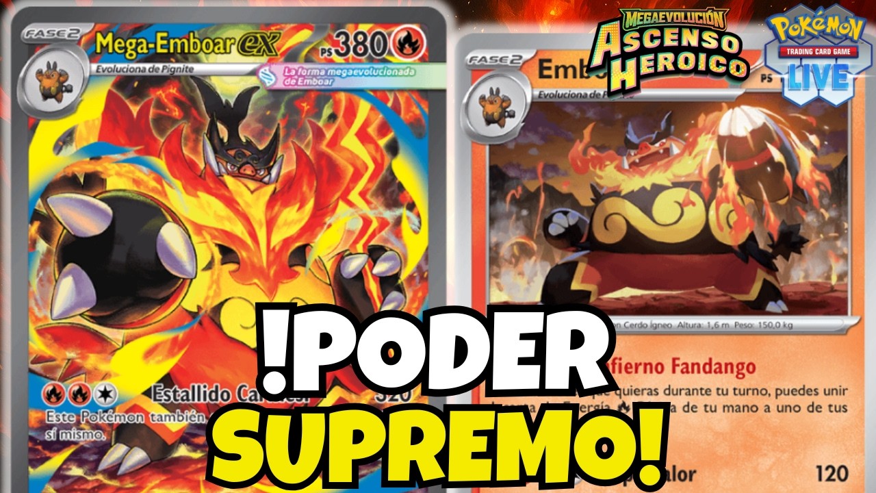 MEGA EMBOAR EX: MUCHO DAÑO Y MUCHA VIDA! 🐽 [POKEMON TCG LIVE] [ ASCENDED HEROES ] [ STANDARD ]