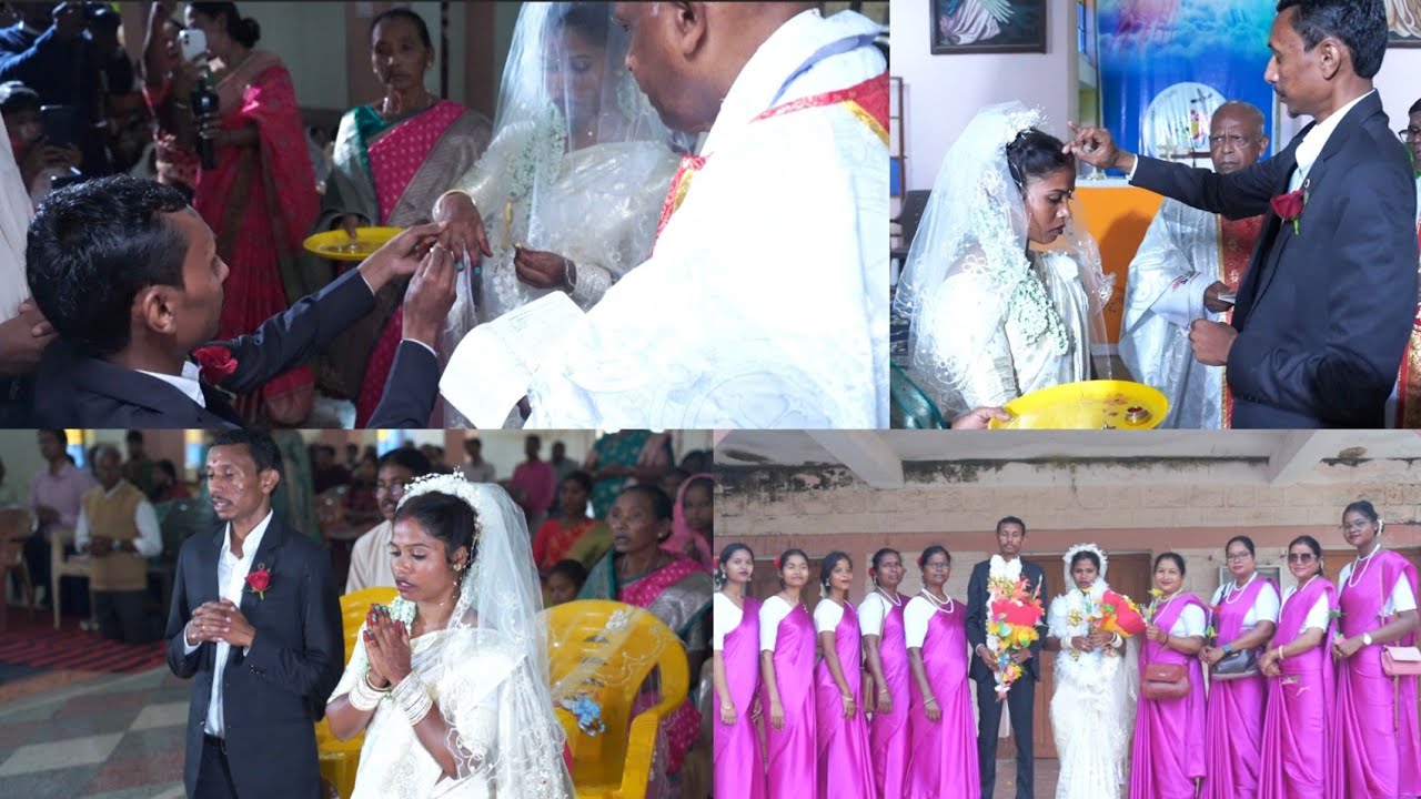 भैया भाभी की शादी हो गई 😍 इटकी से जलका सिसई गुमला। Church Wedding 💍@Glam683 
