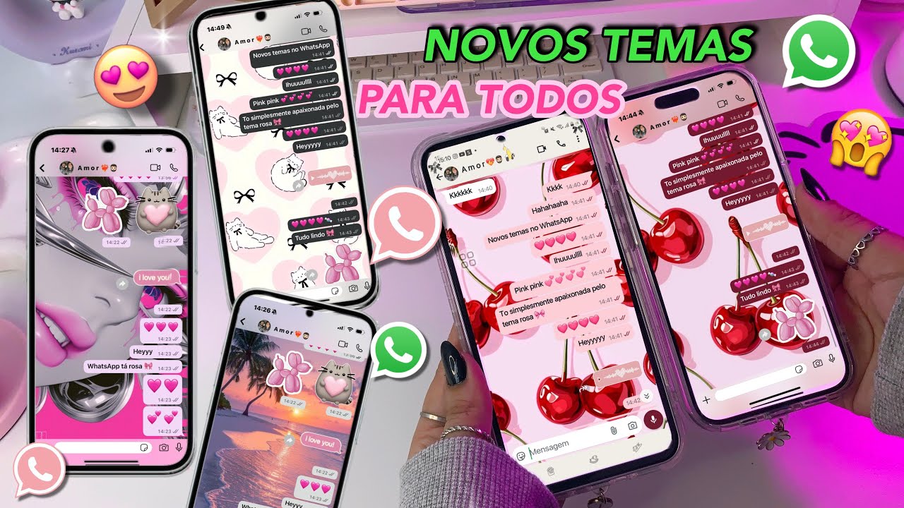 CHEGOU🤩 TEMAS COLORIDOS NO WHATSAPP PARA TODOS! NOVOS TEMAS