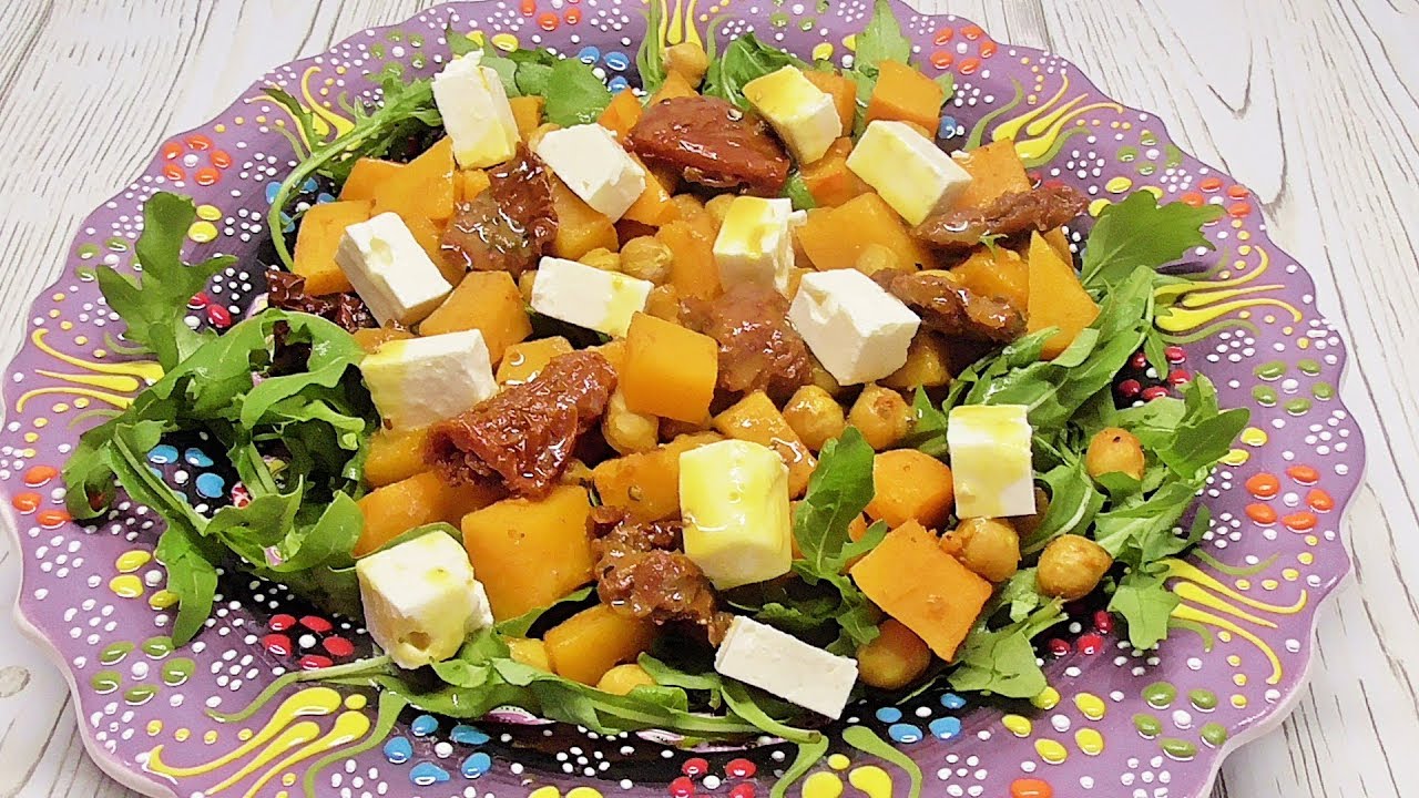 Salatka z dynia z piekarnika i serem feta /Kasia ze slaska gotuje