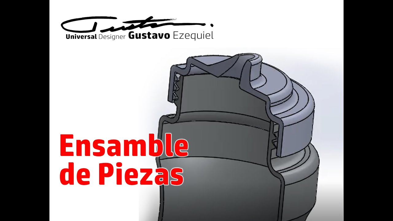 Ensable en Solidworks de Envase y Tapa