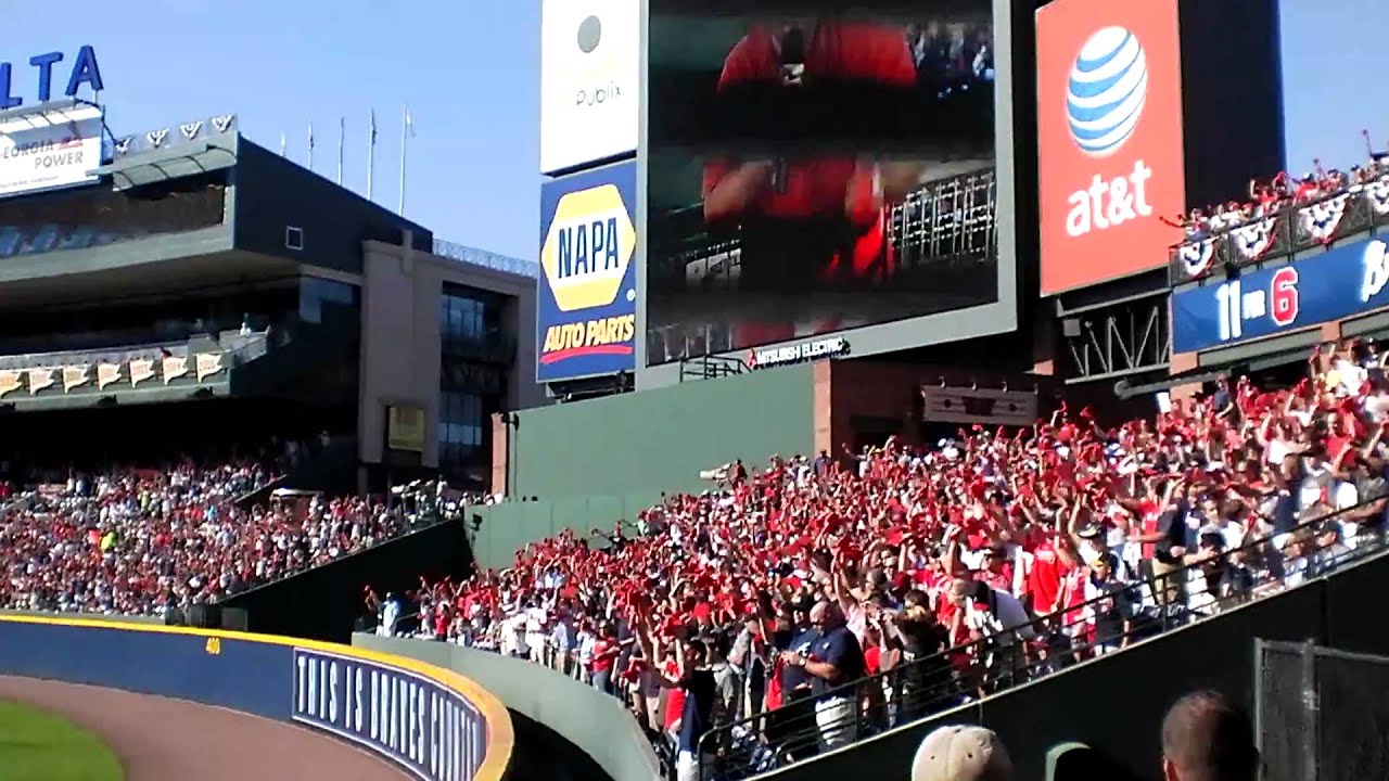 Atlanta Braves San Francisco Giants 2010 NLDS Game 3 Pregame Tomahawk Chop 1