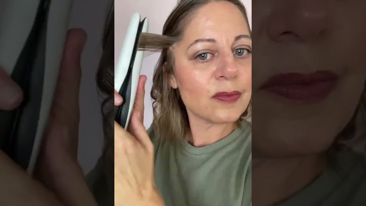 A 2-in-1 cordless hair straightener & curler for travelling #hairstyletutorial #sunmay #culers