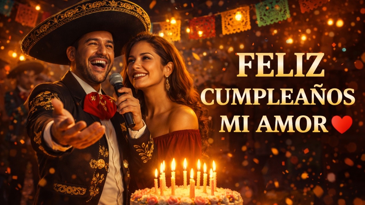 Balada con Mariachi | Feliz Cumpleaños Mi Amor ❤️ |  🎂 Canción de Cumpleaños para Dedicar