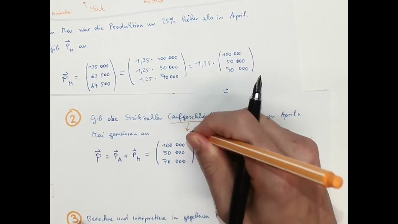 M6 Vektoren: Textaufgabe wirtschaftlicher Kontext (Rn)