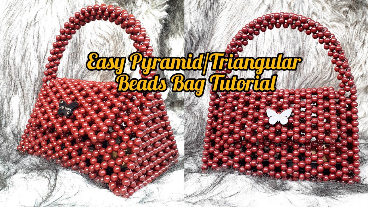 HOW TO MAKE A TRIANGLE/PYRAMID BEADED BAG *beginner friendly*