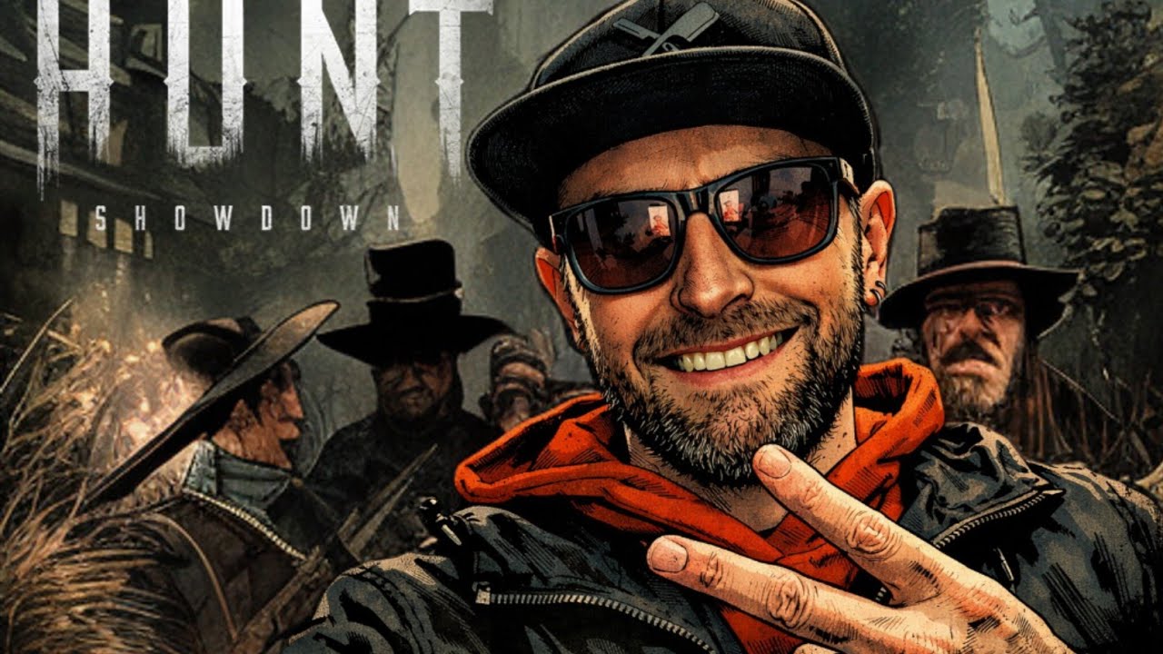 Mann mit Bart spielt Hunt Showdown